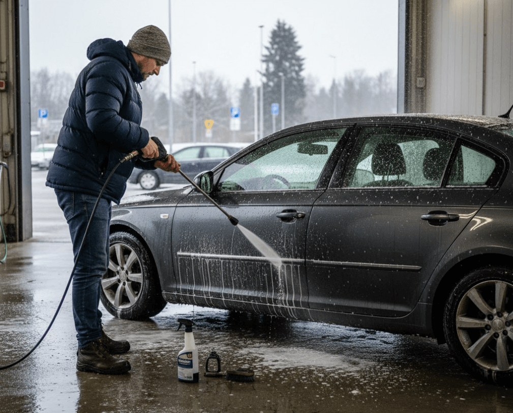 Få bättre betalt för bilen i vinter: Tvätt med kallavfettning